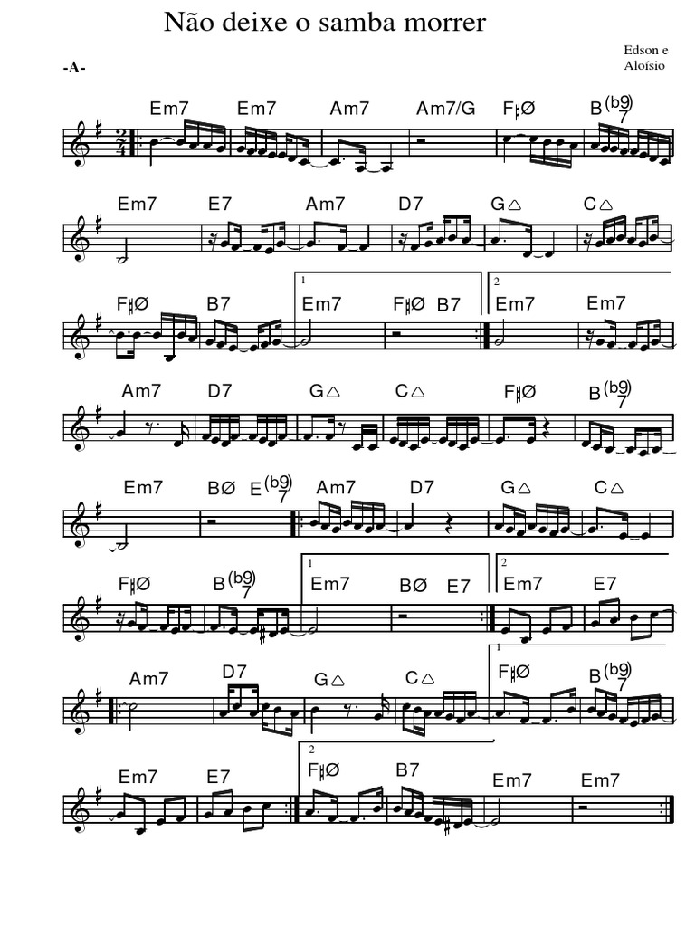 Letra De Alcione Nao Deixe O Samba Morrer