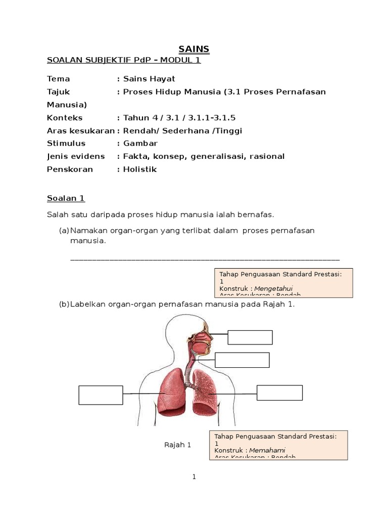 Soalan Sains Kbat Pdp