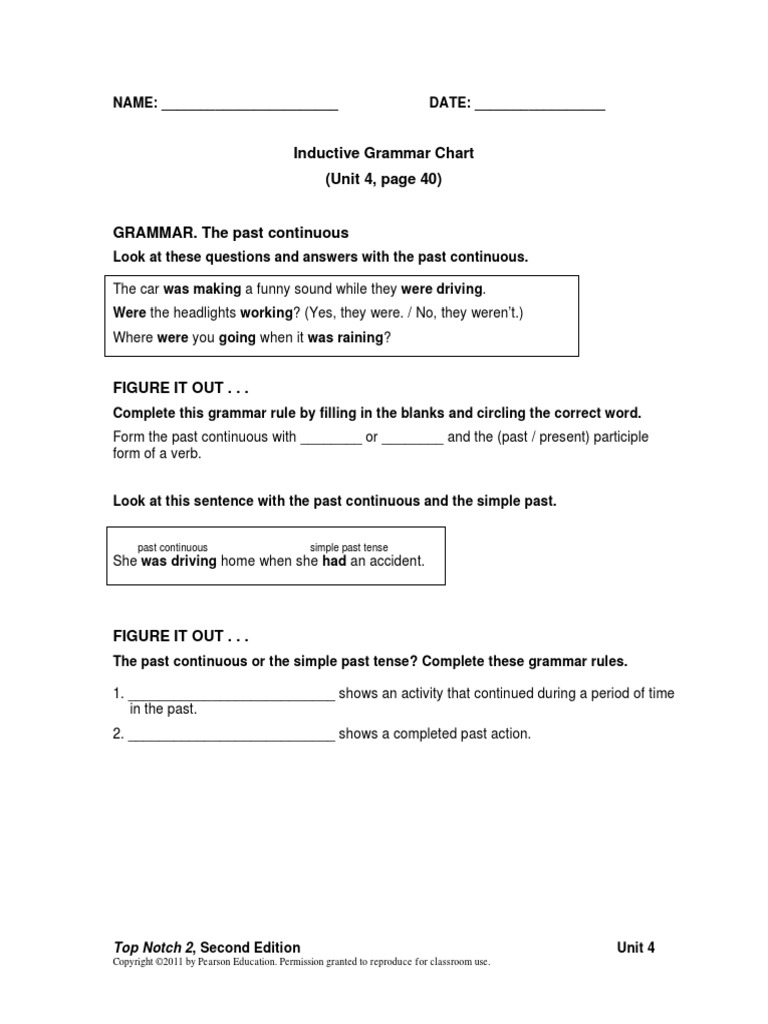 Top Notch 2 Grammar Practice Unit 4 PDF