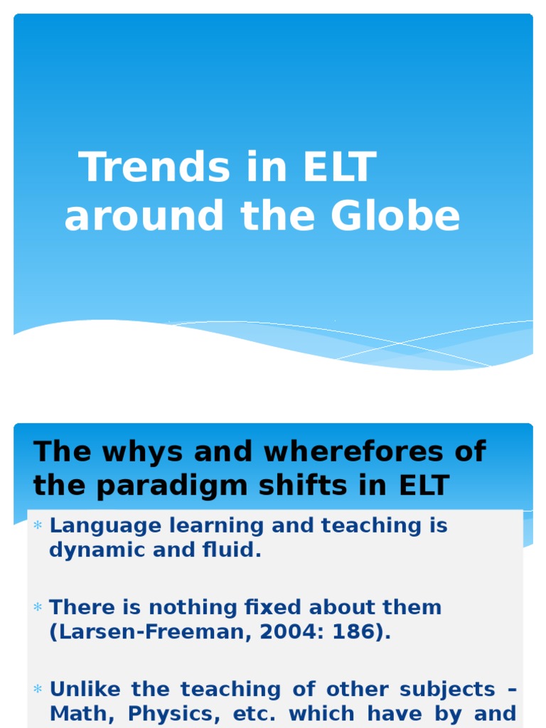 Global Trends in English Language Teaching | PDF | Language Education ...