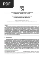 Word Order Issues in English Statistical MT