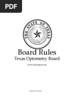 Texas Optometry Board Rules