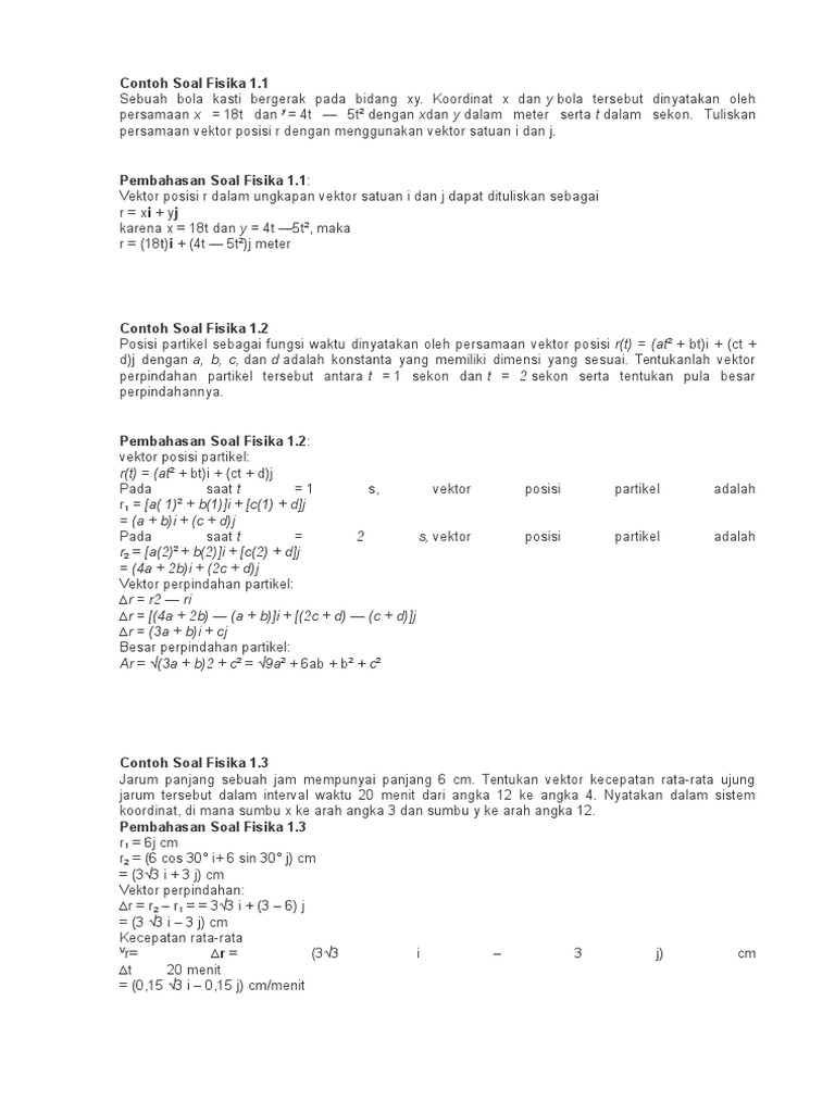 Contoh Soal Fisika