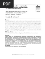 AMARAL, O. O Que Sabemos Sobre a Organização Dos Partidos Políticos