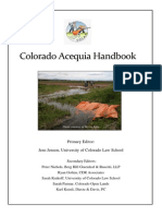 Colorado Acequia Handbook 2014 Final For Congreso