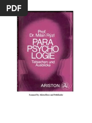 Prof Dr Milan Ryzl Parapsychologie Tatsachen Und Ausblicke
