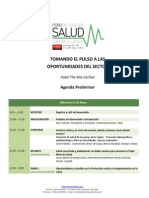 2015 Salud Agenda Preliminar