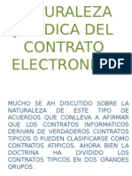 Naturaleza Juridica Del Contrato Electronico