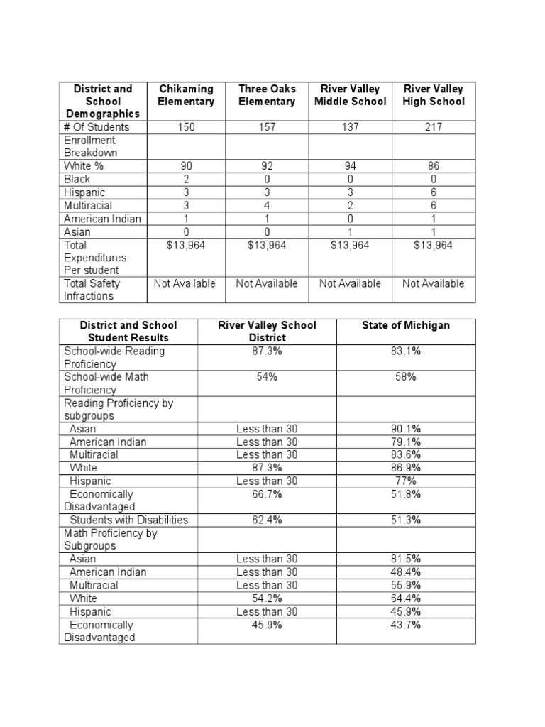 River Valley School District Demographics | PDF | Social Science