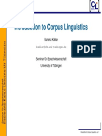 Introduction To Corpus Linguistics: Sandra K Ubler