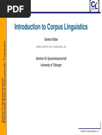 Introduction To Corpus Linguistics: Sandra K Ubler