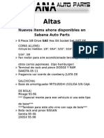 Altas Nuevos Items 2015-04-15