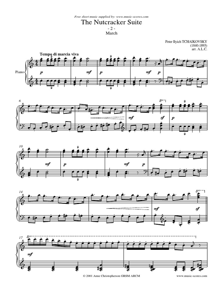 Tchaikovsky Nutcracker March Sheet-Music