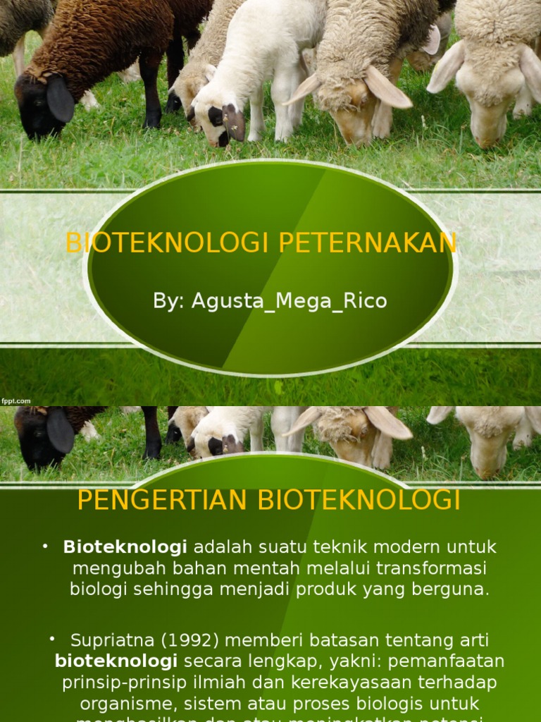 Bioteknologi Dalam Bidang Perternakan