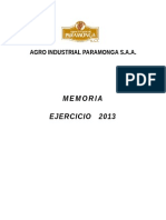 Agro Industrial Paramonga_Memoria 2013