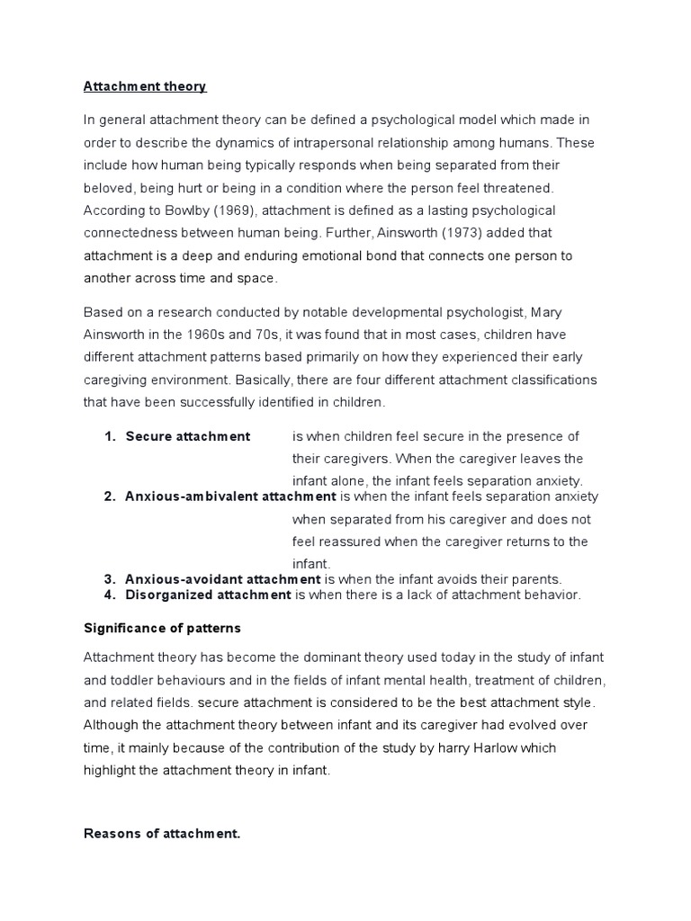 Overview of Attachment Theory | PDF | Attachment Theory | Science