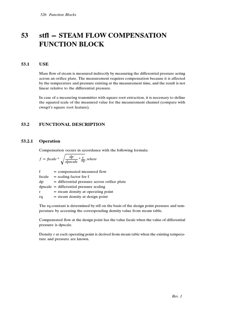 Steam Flow Compensation | PDF | Pressure | Density