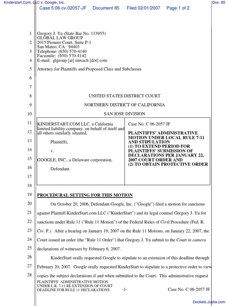 Motion to Extend Rule 11 Deadline | PDF | Separation Of Powers | Legal ...