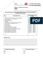 Visual Inspection Sheet