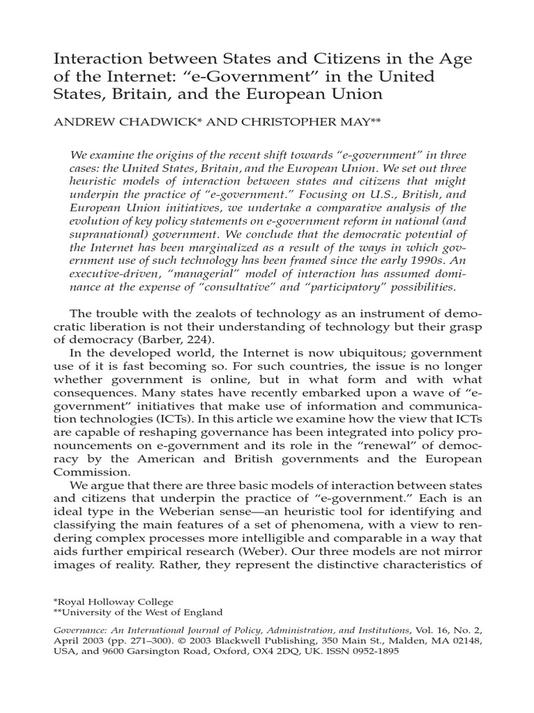 Interaction Between States and Citizens in The Age PDF | PDF | Politics