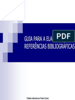 GUIA ELABORAÇÃO REFERÊNCIAS BIBLIOGRÁFICAS