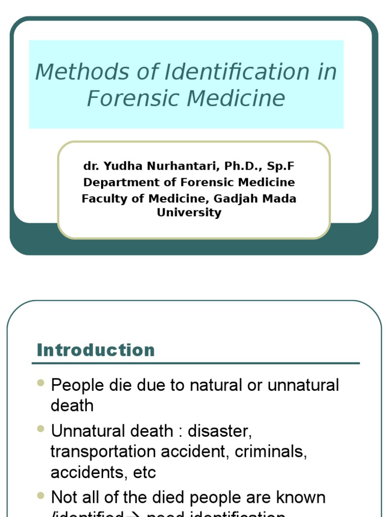 methods of Identification in Forensic Medicine.ppt Dna Profiling