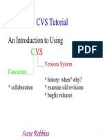 An Introduction To Using: CVS Tutorial