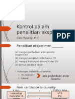 Kontrol dalam penelitian eksperimen