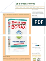 Borax - The Inexpensive Detox, Arthritis, Osteoporosis and Mycoplasma Cure