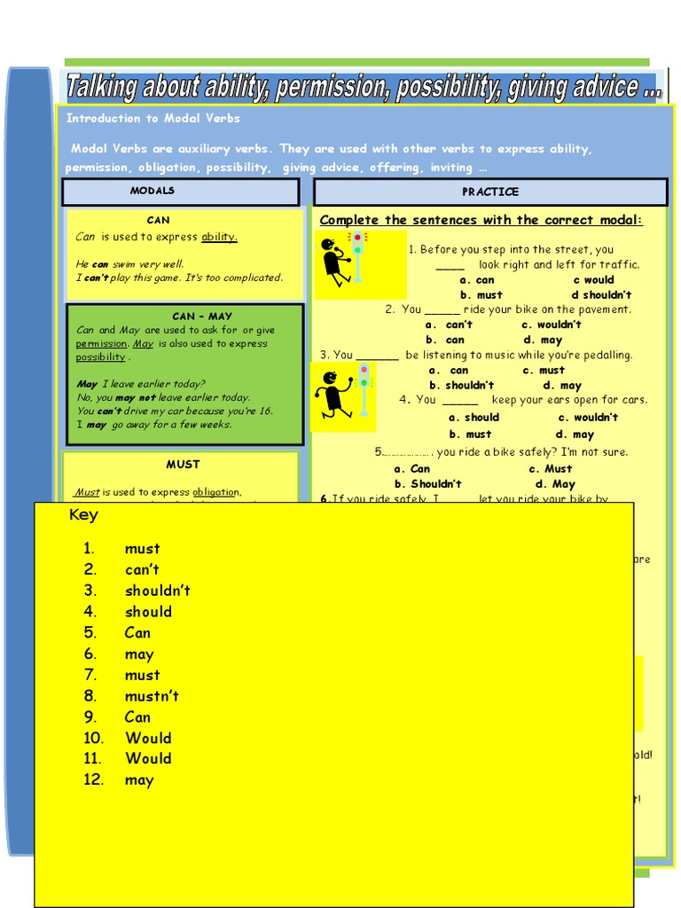 Introduction To Modal Verbs | PDF | Linguistics | Grammar