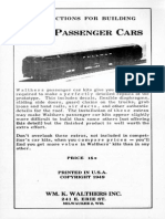 Walthers HO Passenger Car Kit Instructions (1949)