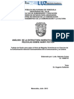 Análisis de La Estructura Narrativa Fílmica de Las Peliculas Sobre Harry Potter