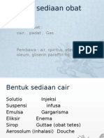 Bentuk Sediaan Obat Cair