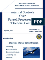 NC State Controller Report on Payroll and IT Controls