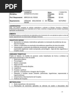 Ementas Matematica Farmacia