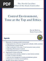 Control Environment Tone at The Top and Ethics