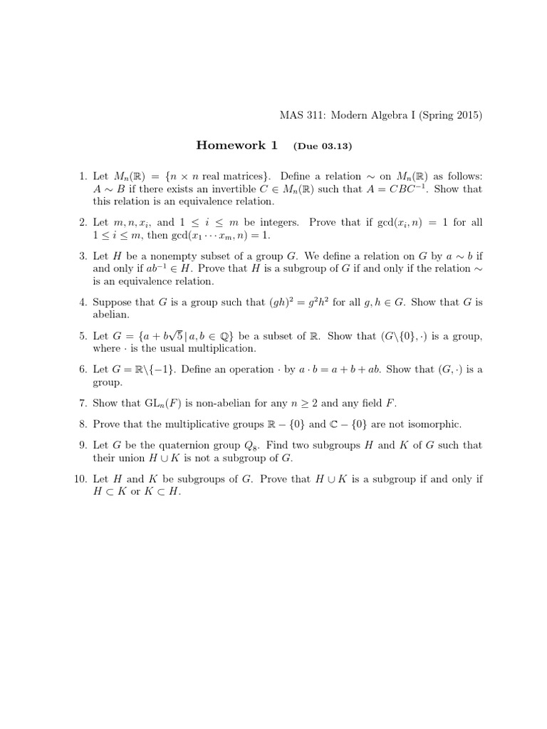 Homework 1 | PDF