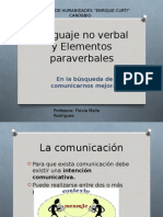 Lenguaje No Verbal y Elementos Paraverbales