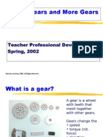 Gears, Gears and More Gears: Teacher Professional Development Spring, 2002