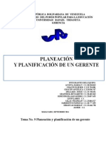 Tema 9 Planeacion y Planificacion Gerencial