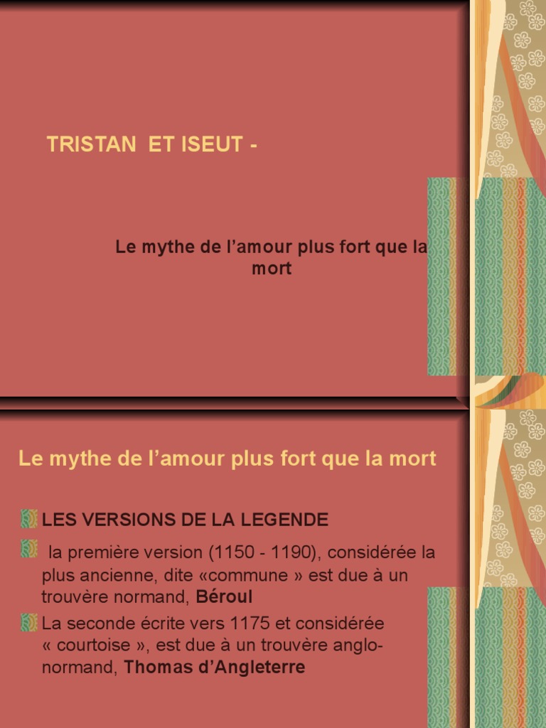 Fiche De Lecture Tristan Et Iseut Pdf