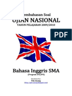 Pembahasan Soal UN Bahasa Inggris SMA 2010