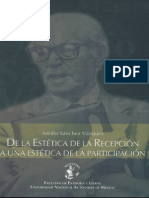 SANCHEZ VAZQUEZ, DE LA ESTÉTICA DE LA RECEPCIÓN A UNA ESTÉTICA DE LA PARTICIPACIÓN, 2005