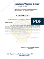 Certificado de Trabajo