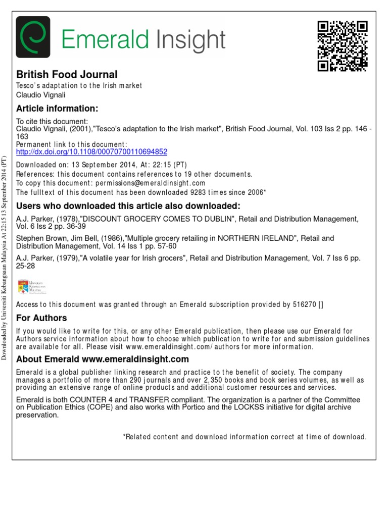 Tesco Case Study Pdf Pdf Supermarket Tesco