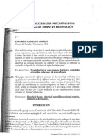 Relaciones Sociales en Sociedades Precapitalistas. Una Crítica Al Concepto de Modo de Producción Tributario