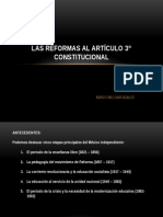 LAS REFORMAS AL ARTÍCULO 3° CONSTITUCIONAL