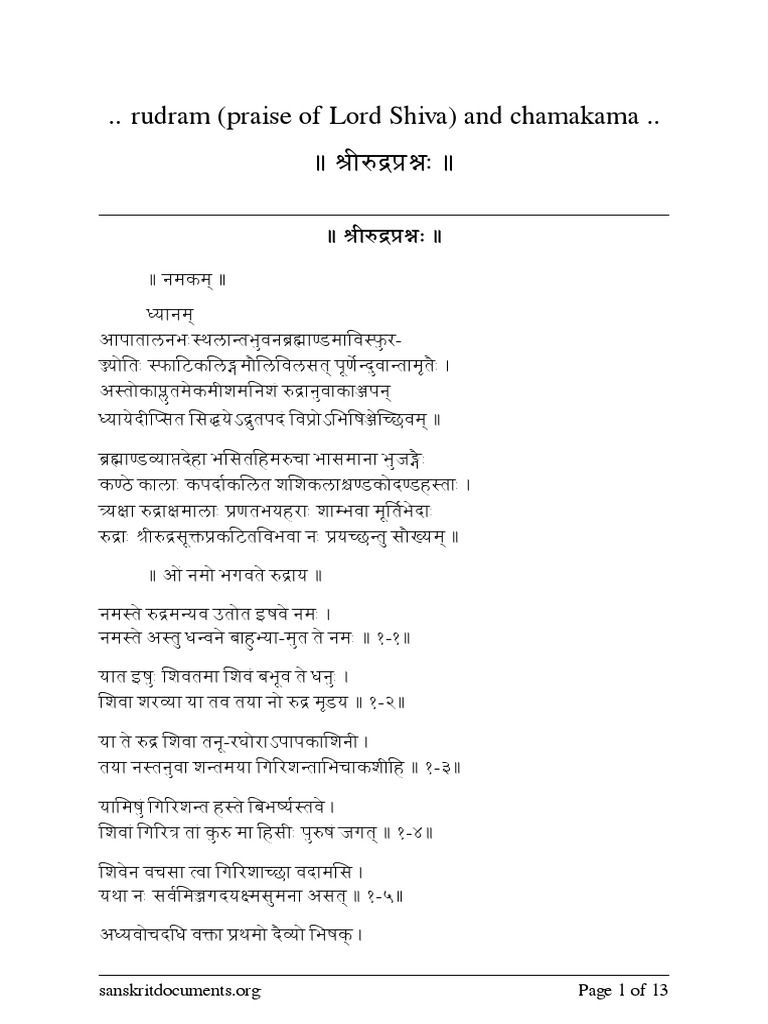 Shree Rudram | PDF