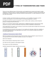 The Different Types of Thermometer and Their Uses