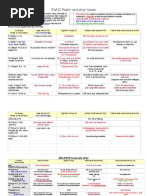 Psalm Selection Plan Hymns Psalms Praise & worship · 2013. scribd